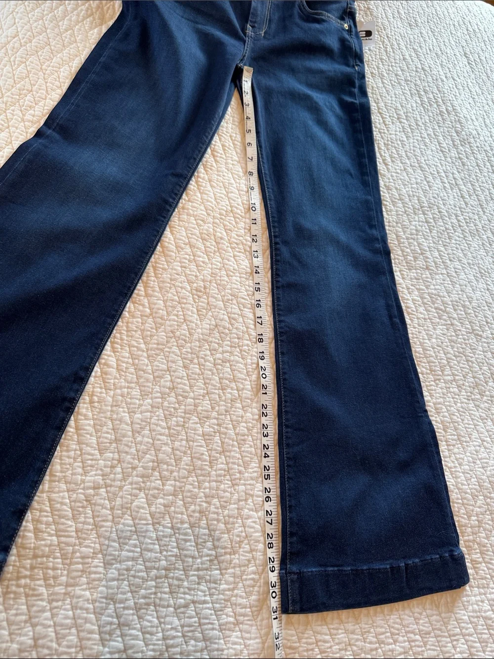 7 For All Mankind Dark Blue Dojo Tailorless Flate Wide Leg Trousers